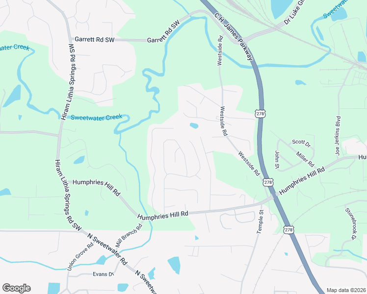 map of restaurants, bars, coffee shops, grocery stores, and more near 5946 Tate Drive in Austell