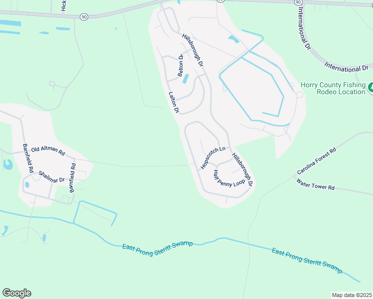 map of restaurants, bars, coffee shops, grocery stores, and more near 461 Hillsborough Drive in Conway