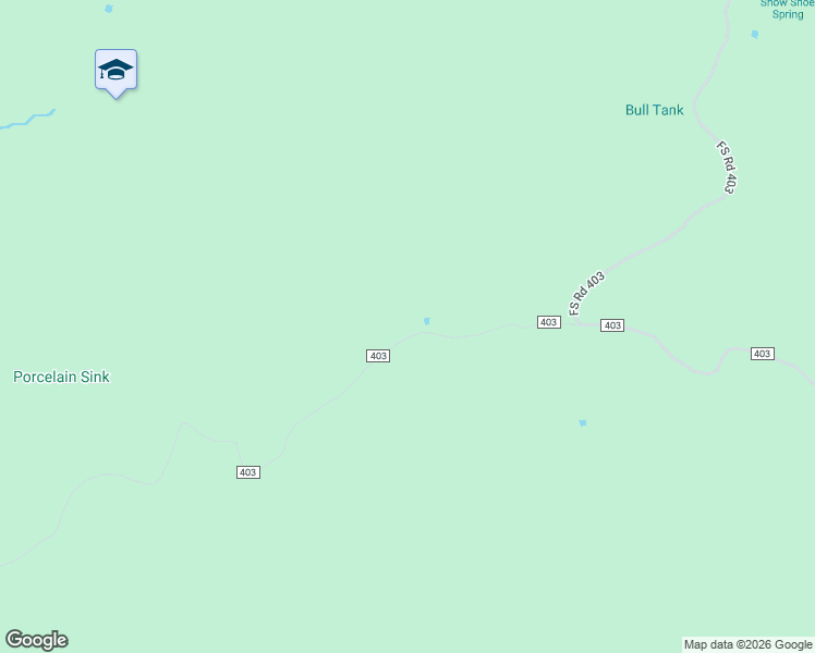 map of restaurants, bars, coffee shops, grocery stores, and more near Forest Service Road 403 in Apache
