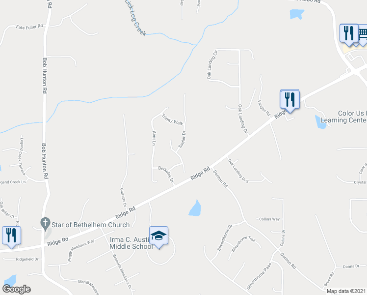 map of restaurants, bars, coffee shops, grocery stores, and more near 48 Sadler Drive in Douglasville