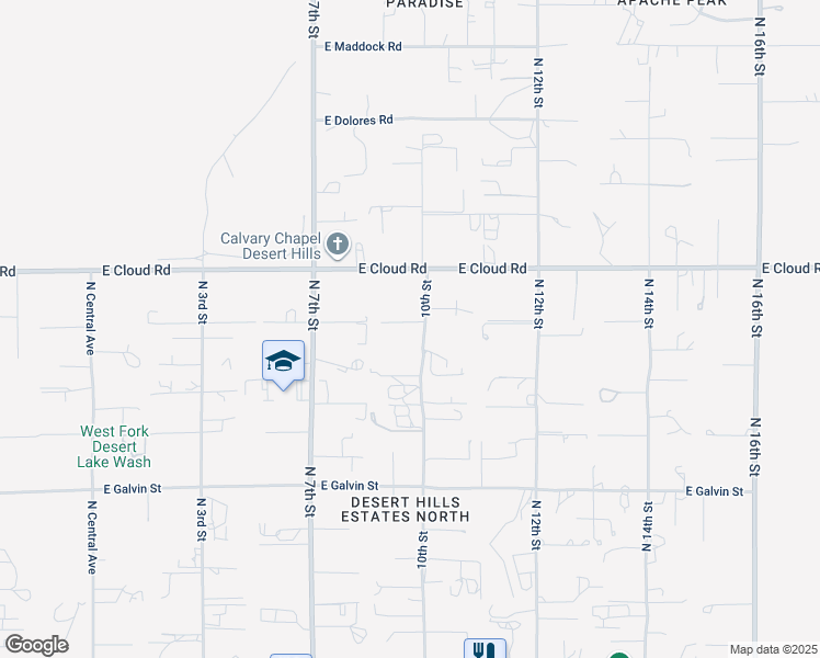 map of restaurants, bars, coffee shops, grocery stores, and more near 35852 North 10th Street in Phoenix