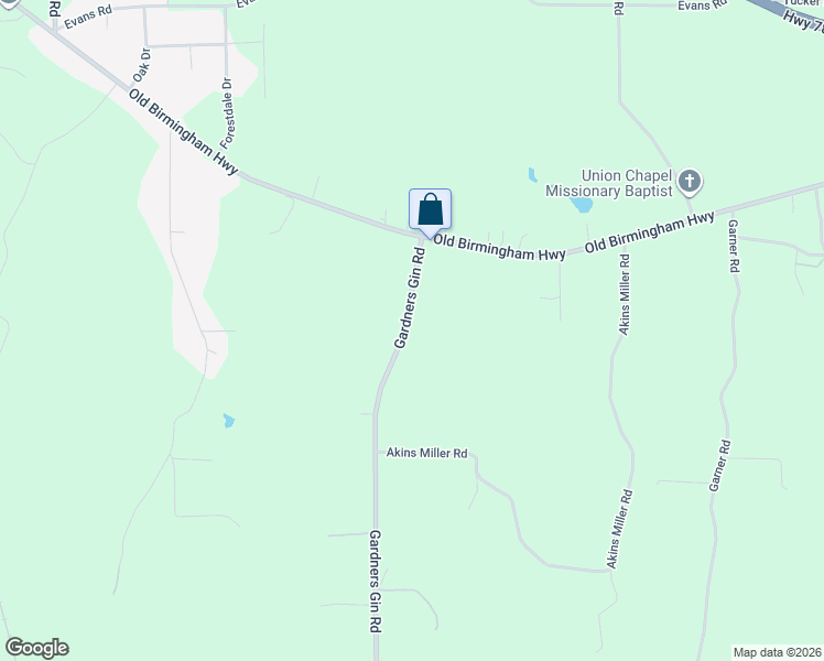 map of restaurants, bars, coffee shops, grocery stores, and more near Gardners Gin Road in Cordova