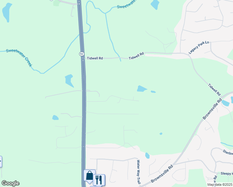 map of restaurants, bars, coffee shops, grocery stores, and more near 273 Indian Creek Drive in Powder Springs