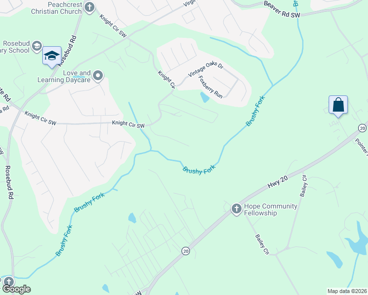 map of restaurants, bars, coffee shops, grocery stores, and more near 4473 Prather Pass Drive in Loganville