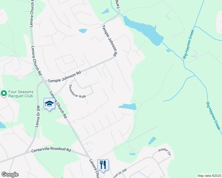 map of restaurants, bars, coffee shops, grocery stores, and more near 3851 Zoey Lee Drive in Snellville