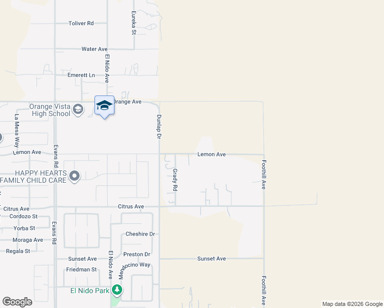 map of restaurants, bars, coffee shops, grocery stores, and more near 27177 Lemon Avenue in Perris