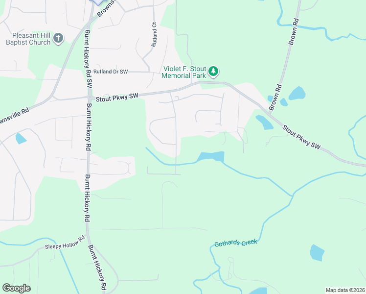 map of restaurants, bars, coffee shops, grocery stores, and more near 5885 Cobalt Drive Southwest in Powder Springs