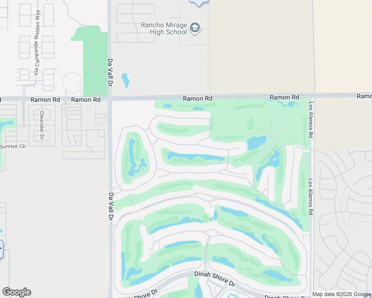 map of restaurants, bars, coffee shops, grocery stores, and more near 19 Vista Encantada in Rancho Mirage
