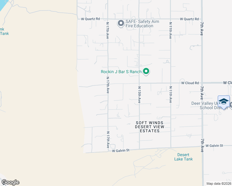 map of restaurants, bars, coffee shops, grocery stores, and more near 1610 West Cloud Road in Phoenix
