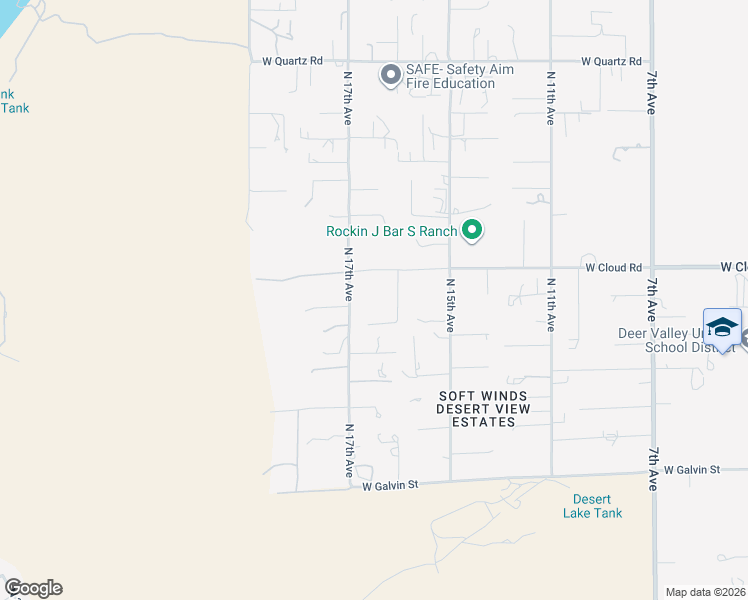 map of restaurants, bars, coffee shops, grocery stores, and more near 1610 West Cloud Road in Phoenix