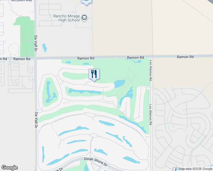 map of restaurants, bars, coffee shops, grocery stores, and more near 49 Vista Encantada in Rancho Mirage