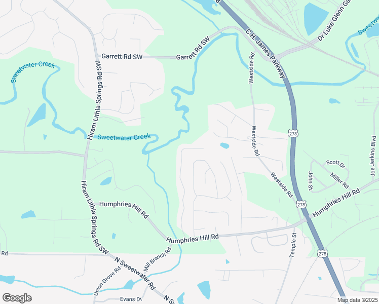 map of restaurants, bars, coffee shops, grocery stores, and more near 5965 Water Oaks Drive Southwest in Austell
