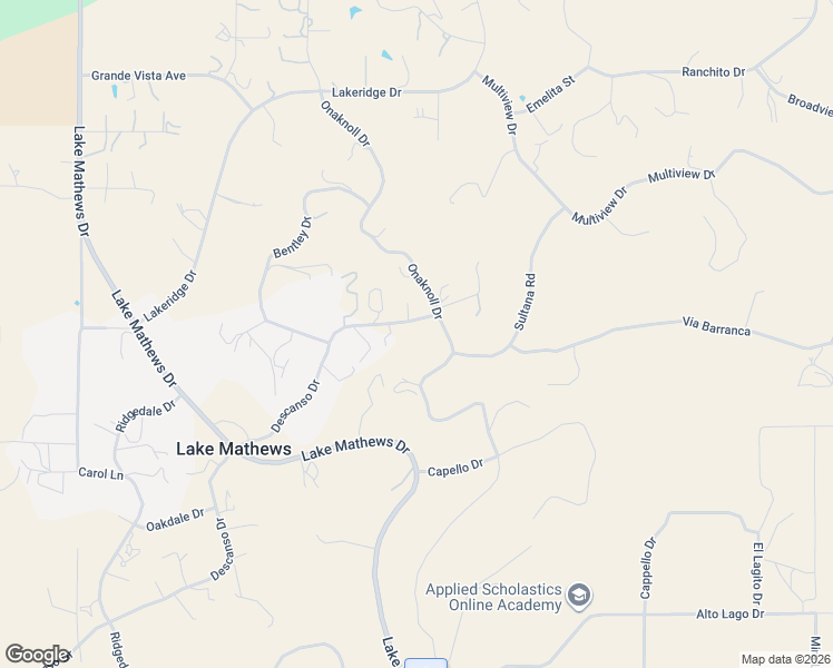 map of restaurants, bars, coffee shops, grocery stores, and more near 14735 Descanso Drive in Perris