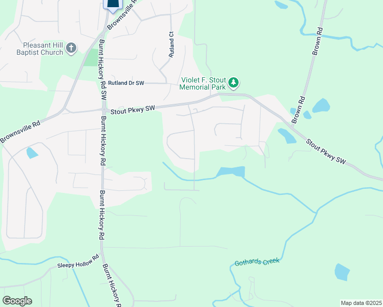 map of restaurants, bars, coffee shops, grocery stores, and more near 5858 Cobalt Drive Southwest in Powder Springs