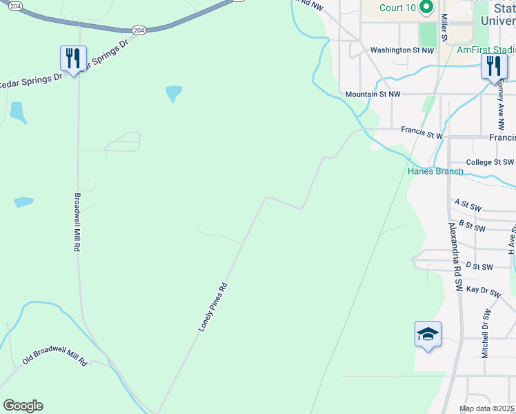 map of restaurants, bars, coffee shops, grocery stores, and more near 943 Lonely Pines Road in Jacksonville
