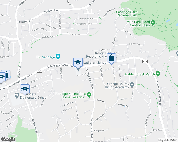 map of restaurants, bars, coffee shops, grocery stores, and more near 10292 Orange Park Boulevard in Orange
