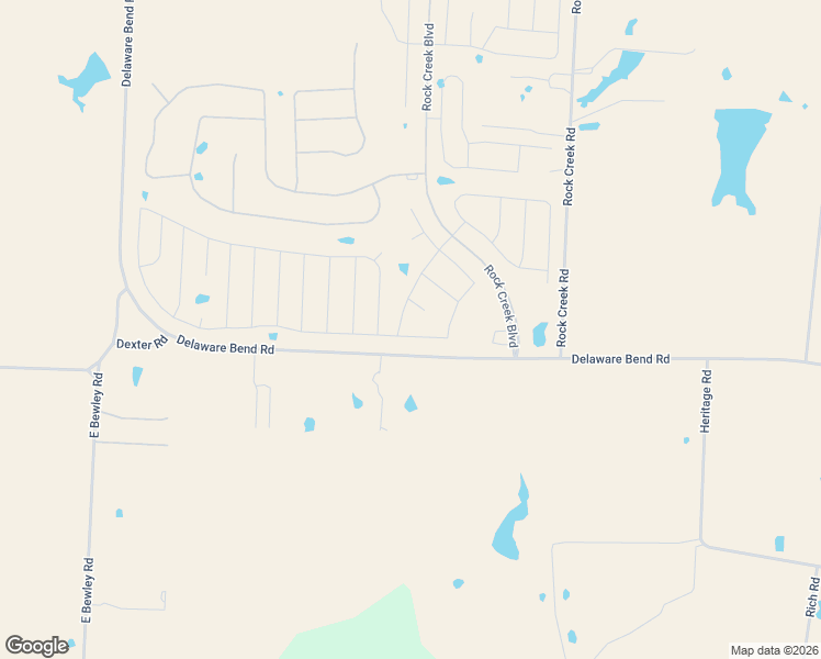 map of restaurants, bars, coffee shops, grocery stores, and more near 21575-21849 Delaware Bend Road in Whitesboro