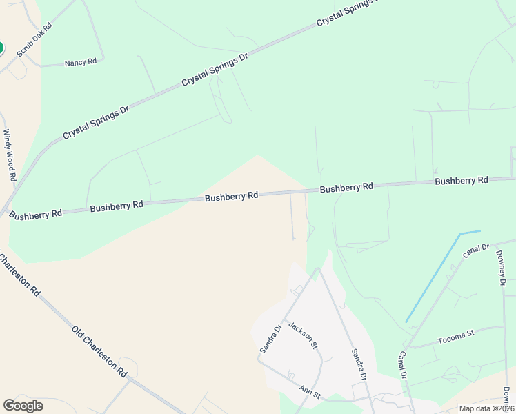 map of restaurants, bars, coffee shops, grocery stores, and more near 877 Bushberry Road in Pelion