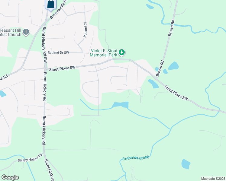 map of restaurants, bars, coffee shops, grocery stores, and more near 5865 Leah Lane in Powder Springs