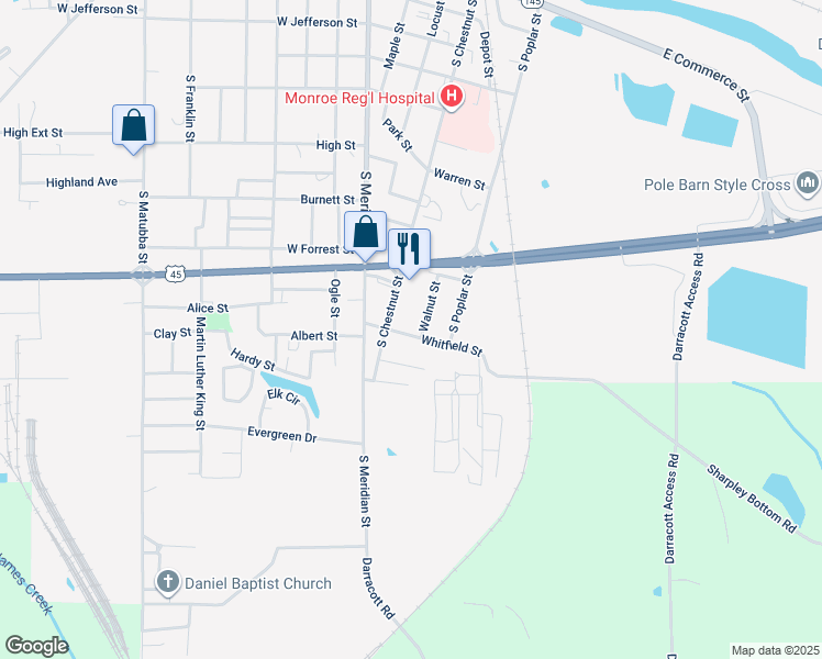 map of restaurants, bars, coffee shops, grocery stores, and more near 110 Whitfield Street in Aberdeen