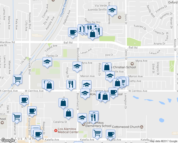 map of restaurants, bars, coffee shops, grocery stores, and more near 10251 Tanforan Drive in Cypress