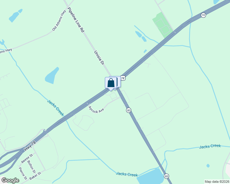 map of restaurants, bars, coffee shops, grocery stores, and more near 1400 U.S. 78 in Monroe