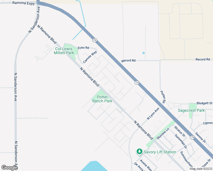 map of restaurants, bars, coffee shops, grocery stores, and more near 2061 Splendid Circle in San Jacinto
