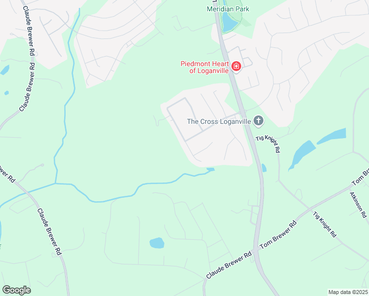 map of restaurants, bars, coffee shops, grocery stores, and more near 582 Georgia Circle in Loganville