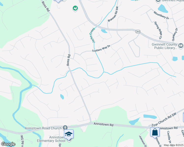 map of restaurants, bars, coffee shops, grocery stores, and more near 4320 Royal Mustang Way in Snellville