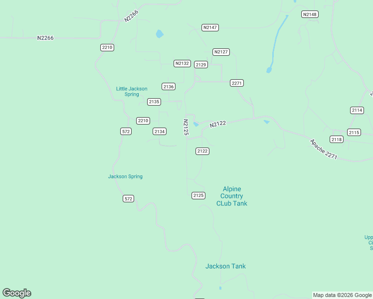 map of restaurants, bars, coffee shops, grocery stores, and more near County Road 2125 in Apache County