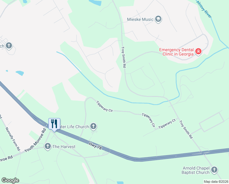 map of restaurants, bars, coffee shops, grocery stores, and more near 3101 Oakmont Drive in Monroe