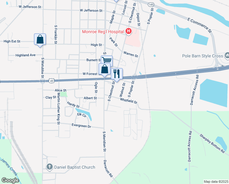 map of restaurants, bars, coffee shops, grocery stores, and more near 110 Whitfield Street in Aberdeen