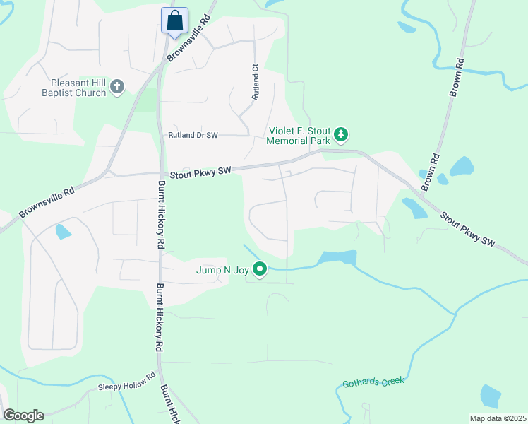 map of restaurants, bars, coffee shops, grocery stores, and more near 6017 Pavestone Drive Southwest in Powder Springs