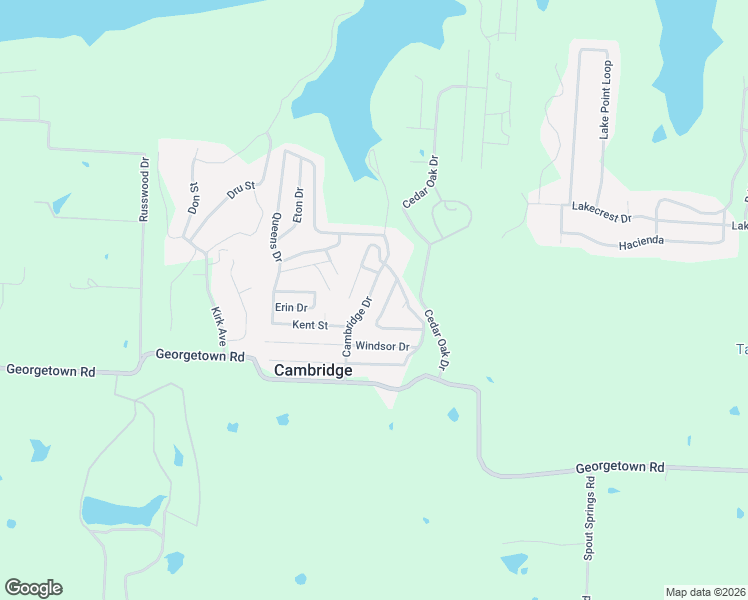 map of restaurants, bars, coffee shops, grocery stores, and more near 174 Cambridge Drive in Pottsboro