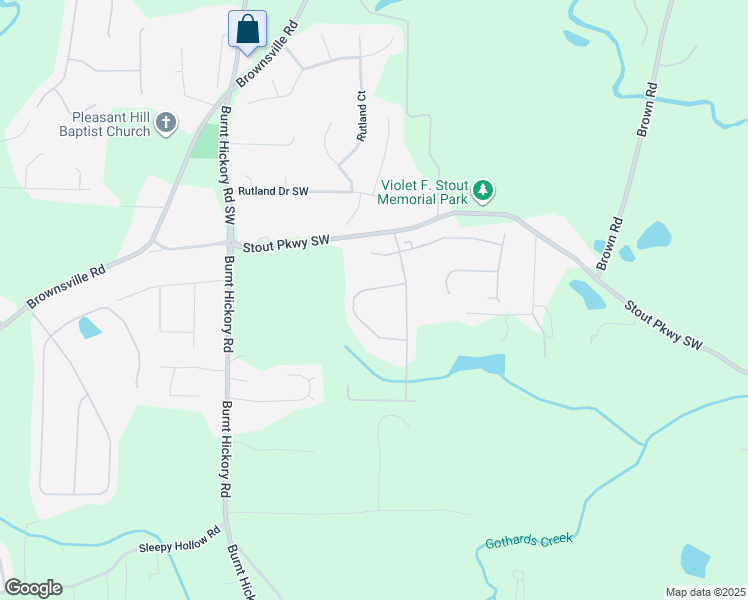 map of restaurants, bars, coffee shops, grocery stores, and more near 6013 Pavestone Drive Southwest in Powder Springs