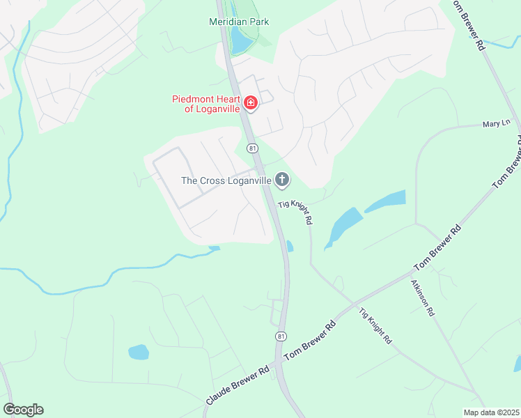 map of restaurants, bars, coffee shops, grocery stores, and more near 814 Kaitlyn Drive in Loganville