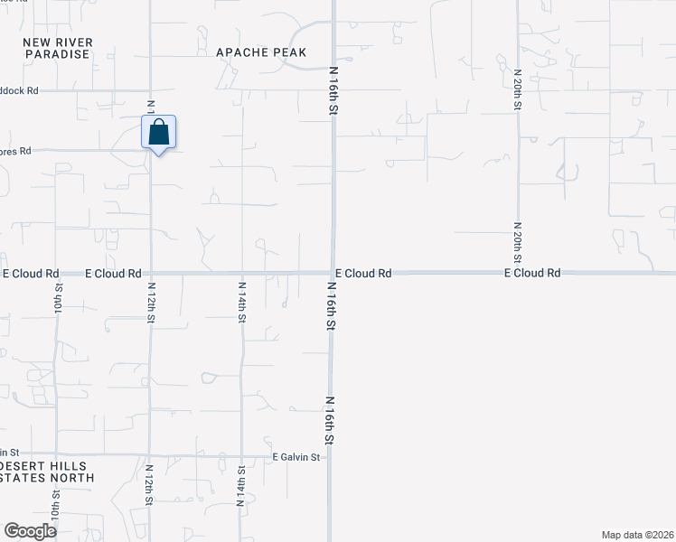map of restaurants, bars, coffee shops, grocery stores, and more near 36201-36537 North 16th Street in Phoenix