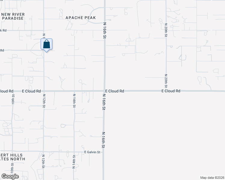 map of restaurants, bars, coffee shops, grocery stores, and more near 36201-36537 North 16th Street in Phoenix