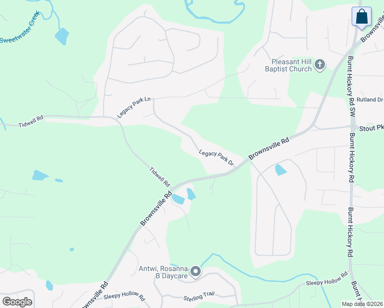 map of restaurants, bars, coffee shops, grocery stores, and more near 251 Legacy Park Drive in Powder Springs
