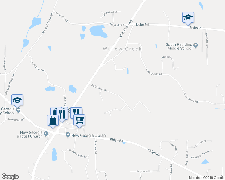 map of restaurants, bars, coffee shops, grocery stores, and more near 193 Cedar Creek Drive in Dallas