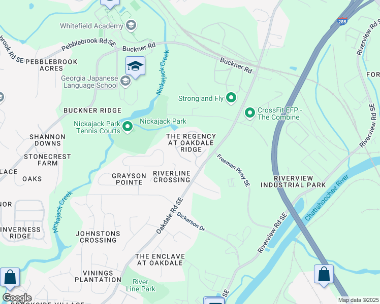 map of restaurants, bars, coffee shops, grocery stores, and more near 5740 Evadale Trace in Mableton