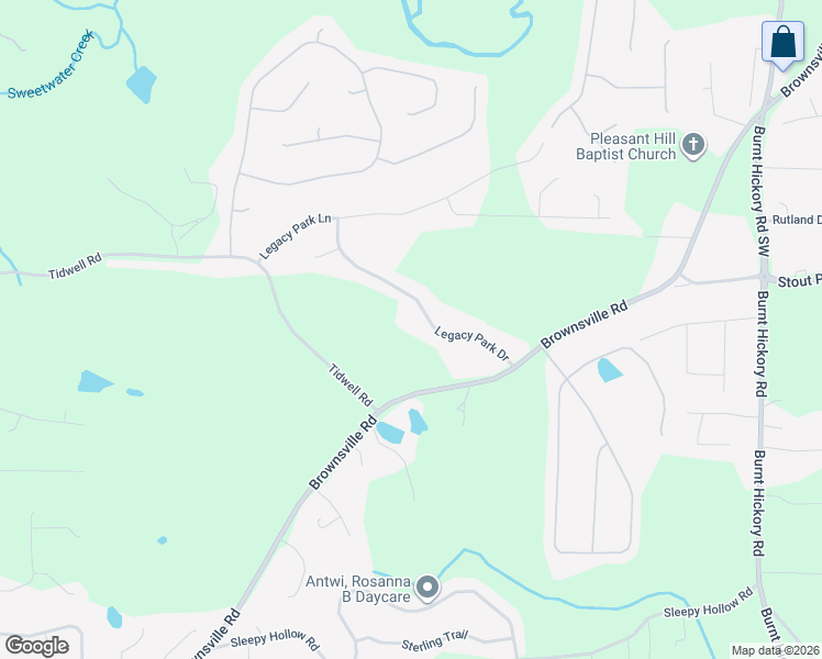 map of restaurants, bars, coffee shops, grocery stores, and more near 251 Legacy Park Drive in Powder Springs