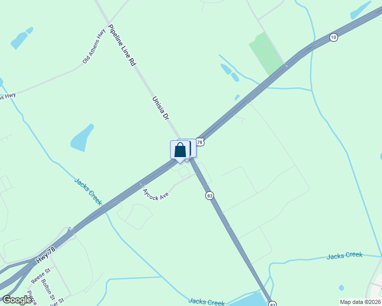 map of restaurants, bars, coffee shops, grocery stores, and more near 1400 U.S. 78 in Monroe