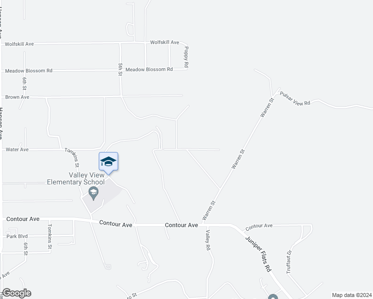 map of restaurants, bars, coffee shops, grocery stores, and more near Wosslick Avenue in Nuevo