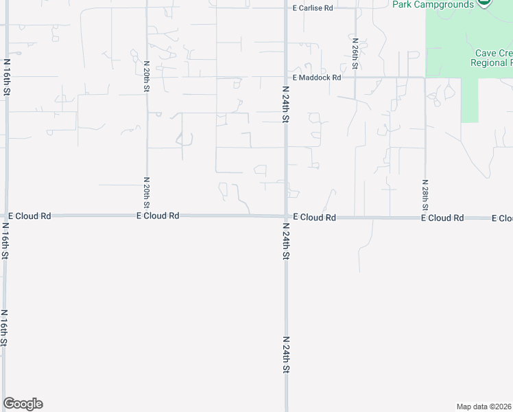 map of restaurants, bars, coffee shops, grocery stores, and more near 2322 East Cloud Road in Phoenix