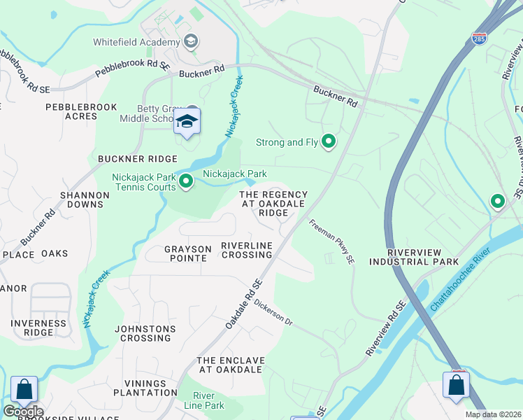 map of restaurants, bars, coffee shops, grocery stores, and more near 5701 Evadale Trace in Mableton