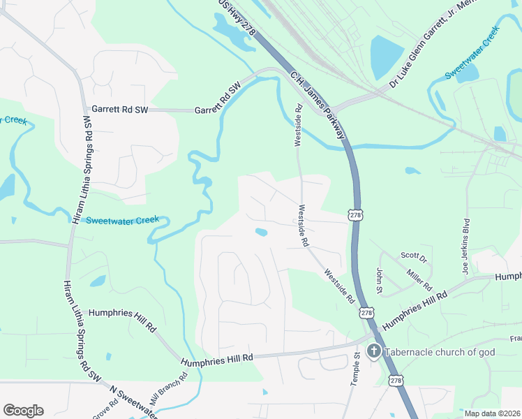 map of restaurants, bars, coffee shops, grocery stores, and more near 3071 West Jackson Way in Austell