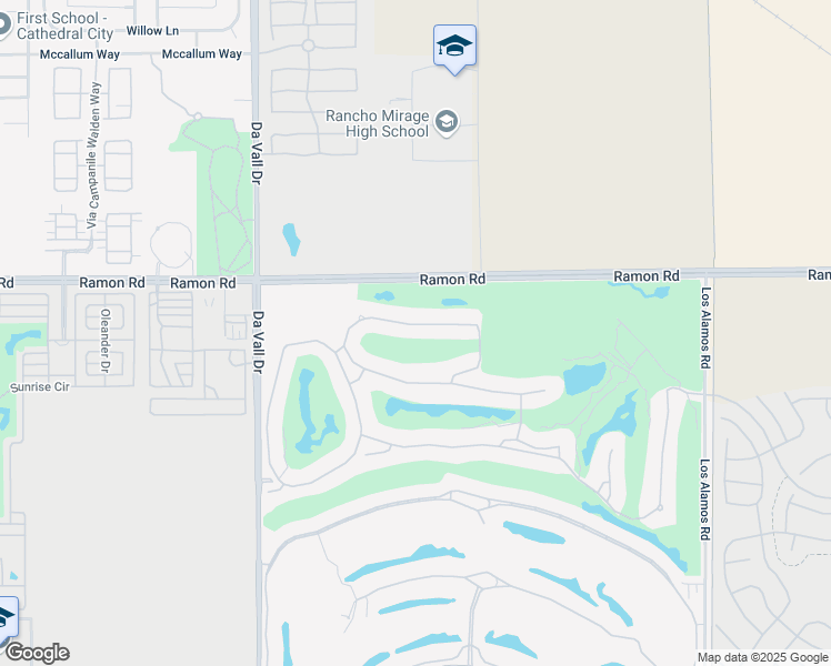 map of restaurants, bars, coffee shops, grocery stores, and more near 30 Calle Del Norte in Rancho Mirage