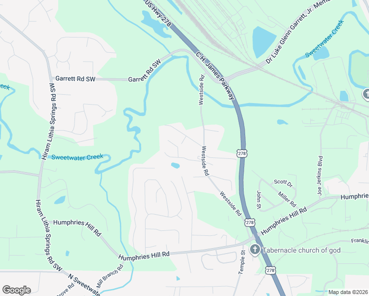 map of restaurants, bars, coffee shops, grocery stores, and more near 6203 Mary Street in Austell