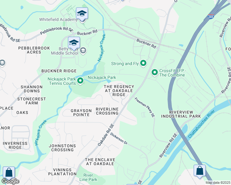 map of restaurants, bars, coffee shops, grocery stores, and more near 5708 Evadale Trace in Mableton